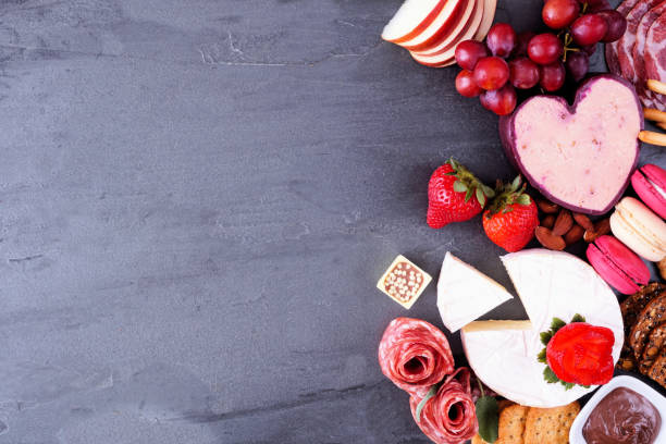 Valentine's Day cheese and Charcuterie